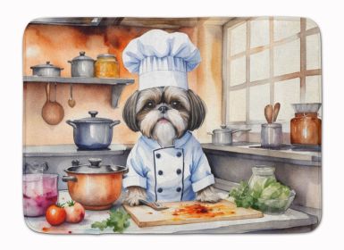 Shih Tzu The Chef Memory Foam Kitchen Mat Machine Washable Anti-Fatigue Mat Cushion Comfort Bath Mat or Kitchen Rug