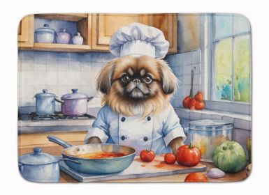 Pekingese The Chef Memory Foam Kitchen Mat Machine Washable Anti-Fatigue Mat Cushion Comfort Bath Mat or Kitchen Rug