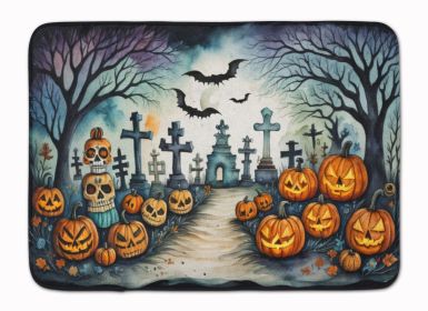 Day of the Dead Spooky Halloween Memory Foam Kitchen Mat Machine Washable Anti-Fatigue Mat Cushion Comfort Bath Mat or Kitchen Rug