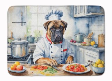 Bullmastiff The Chef Memory Foam Kitchen Mat Machine Washable Anti-Fatigue Mat Cushion Comfort Bath Mat or Kitchen Rug