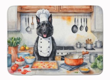 Belgian Sheepdog The Chef Memory Foam Kitchen Mat Machine Washable Anti-Fatigue Mat Cushion Comfort Bath Mat or Kitchen Rug