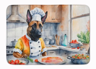 Belgian Malinois The Chef Memory Foam Kitchen Mat Machine Washable Anti-Fatigue Mat Cushion Comfort Bath Mat or Kitchen Rug