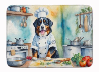 Bernese Mountain Dog The Chef Memory Foam Kitchen Mat Machine Washable Anti-Fatigue Mat Cushion Comfort Bath Mat or Kitchen Rug