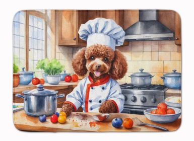 Chocolate Poodle The Chef Memory Foam Kitchen Mat Machine Washable Anti-Fatigue Mat Cushion Comfort Bath Mat or Kitchen Rug