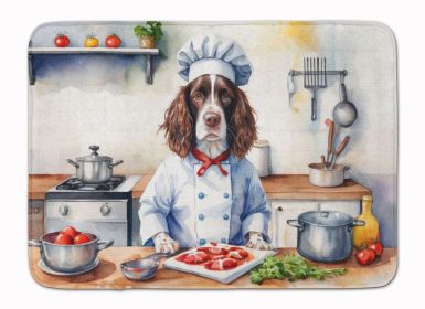 English Springer Spaniel The Chef Memory Foam Kitchen Mat Machine Washable Anti-Fatigue Mat Cushion Comfort Bath Mat or Kitchen Rug