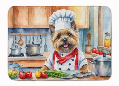 Cairn Terrier The Chef Memory Foam Kitchen Mat Machine Washable Anti-Fatigue Mat Cushion Comfort Bath Mat or Kitchen Rug