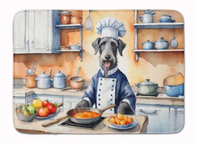 Scottish Deerhound The Chef Memory Foam Kitchen Mat Machine Washable Anti-Fatigue Mat Cushion Comfort Bath Mat or Kitchen Rug