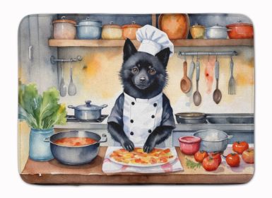 Schipperke The Chef Memory Foam Kitchen Mat Machine Washable Anti-Fatigue Mat Cushion Comfort Bath Mat or Kitchen Rug